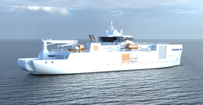 COLOMBO DOCKYARD LAYS KEEL OF THE  CABLE LAYING AND REPAIR VESSEL FOR ORANGE MARINE FRANCE