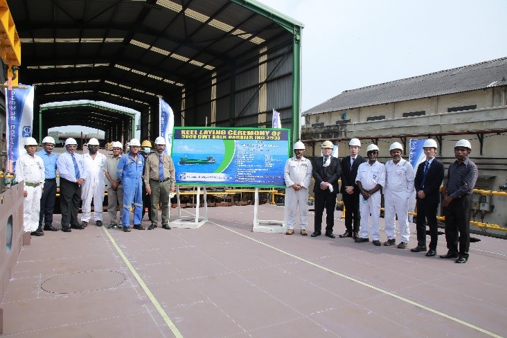 COLOMBO DOCKYARD LAYS KEEL OF THE FOURTH ECO BULK CARRIER FOR MISJE ECO BULK AS NORWAY